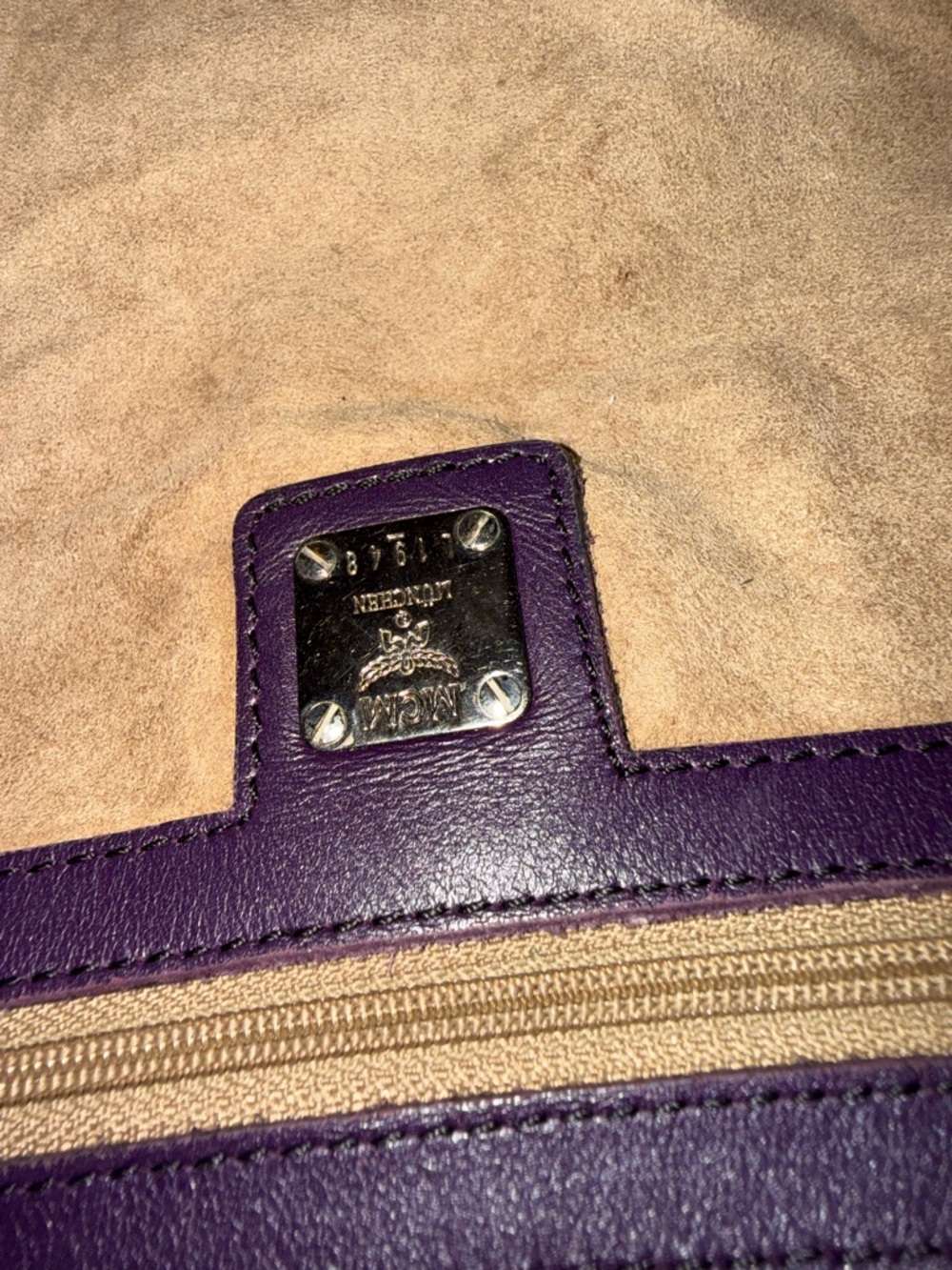 MCM Lion Patchwork Leather Boston Bag - Picture 10 of 11